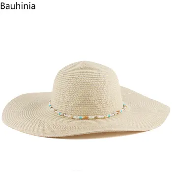 Новая Соломенная Шляпа С Большими Полями Для Женщин, Летняя Дышащая Солнцезащитная Кепка, Уличная Панама, Пляжная Шляпа, Сомбреро De Mujer