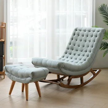 Кресло-качалка Для взрослых Домашний Повседневный диван Для Одиноких Беременных Женщин Кресло для отдыха Nordic Light Роскошное Кресло-качалка