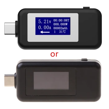 Удобный USB-тестер Type-C, ЖК-тестер напряжения и тока для настольного компьютера