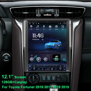 12,1-дюймовый экран Tesla Стерео Мультимедиа для TOYOTA Fortuner HILUX Revo 2016-2022 Радио Android 13 GPS Carplay Автомобильный видеоплеер