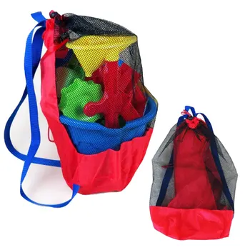 Пляжная сумка Складная Переносная Сетчатая сумка для плавания для детей, корзины для пляжных игрушек, Сумка для хранения водонепроницаемых сумок для плавания на открытом воздухе