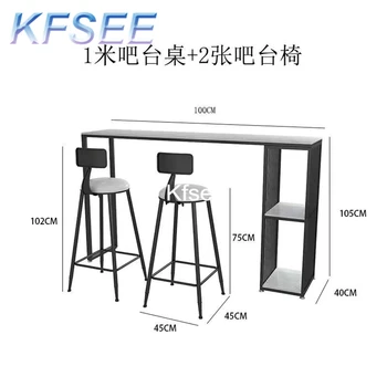 Kfsee 1 шт. В комплекте 100*40*145 см Романтический обеденный стол Kfsee Bar с 2 стульями