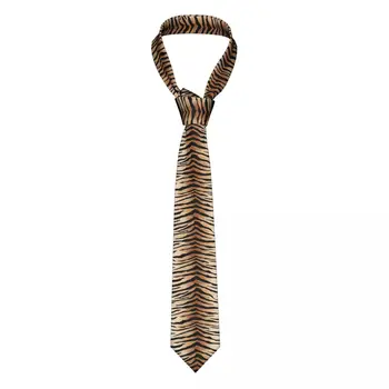 Классический галстук для мужчин, шелковые мужские галстуки для свадьбы, деловой галстук для взрослых, повседневный галстук с рисунком тигровой шкуры