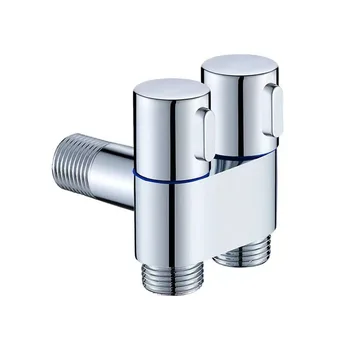 Сплав G1/ 2 с двойным регулированием Углового клапана, 1 На два выхода, Настенное крепление, Смеситель для стиральной машины, Унитаз, Треугольный клапан для туалета в ванной