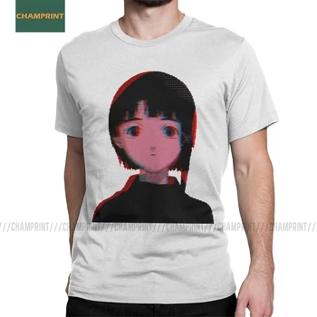Мужские футболки Serial Experiments Lain Distortion, футболки Glitch Iwakura Manga Weeb Girl из 100% хлопка с коротким рукавом, футболки больших размеров