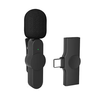 Гуманный дизайн Беспроводной микрофон с шумоподавлением Автоматическое сопряжение Мини-усилитель голоса с четким тембром Type C Android Vlog