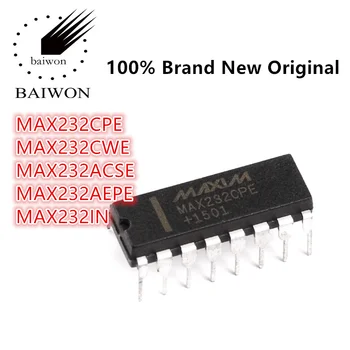 100% Новая Оригинальная Серия MAX232 MAX2332IN MAX232CPE MAX232CWE MAX232ACSE линейный драйвер RS-232/приемник IC ChipMAX232AEPE