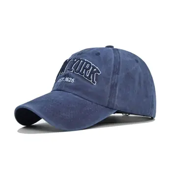 Высококачественная Хлопчатобумажная кепка с нью-Йоркской вышивкой из выстиранного хлопка Для мужчин и женщин Snapback Регулируемые бейсболки Casquette Hat Outdoors Cap