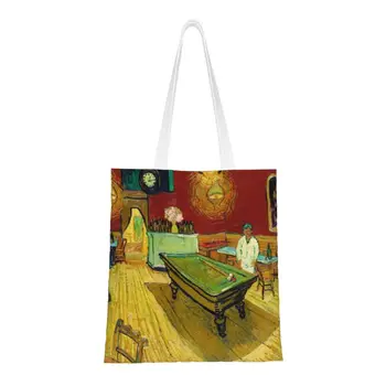Тотализатор для продуктов в ночном кафе, сумки для покупок, женские сумки для покупок на холсте с изображением Винсента Ван Гога, сумки большой емкости