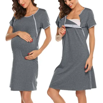 Одежда Для Беременных Женская Одежда Для Беременных Тонкий Нитяной Кардиган С Коротким Рукавом Платье Для Беременных Женщин 2021 Одежда Для Беременных