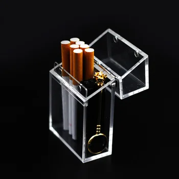 Модный акриловый прозрачный портсигар EVILSMOKING Ins, толстая упаковка для портативной зажигалки, пылезащитная коробка для хранения с магнитной крышкой