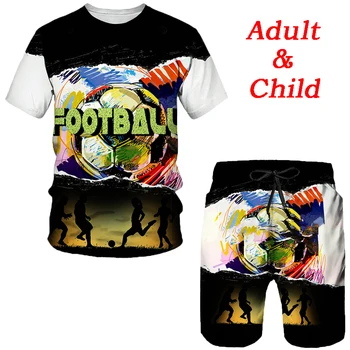 Комплект футбольной майки для мужчин и детей, быстросохнущие футболки/шорты для мужчин и детей, комплект футбольной формы для тренировок в командном клубе из 2 предметов