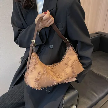 Новая модная женская сумка через плечо, холщовые сумки, высококачественные дизайнерские женские сумки подмышками, женская сумка через плечо от роскошного бренда Sense of.