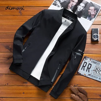 DIMUSI Демисезонная мужская куртка-бомбер на молнии, мужская модная уличная одежда, пилотное пальто, повседневные бейсбольные куртки в стиле хип-хоп, мужская одежда