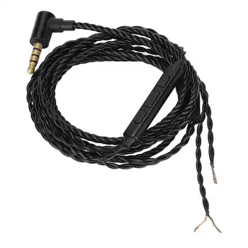 Сменный кабель для наушников Полуфабрикат для обновления Медного кабеля для наушников с микрофоном для наушников
