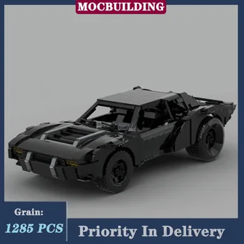 Спортивный автомобиль MOC, модель Бэтмобиля, строительный блок, Автомобиль серии UCS, Коллекция анимационных фильмов, Игрушки в подарок