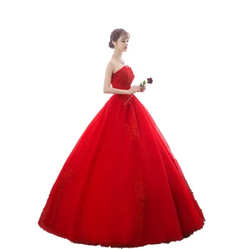 Свадебное платье 2020 Новая красная Невеста Принцесса Dream Bud Топ-труба Весна и лето Беременные женщины с высокой талией