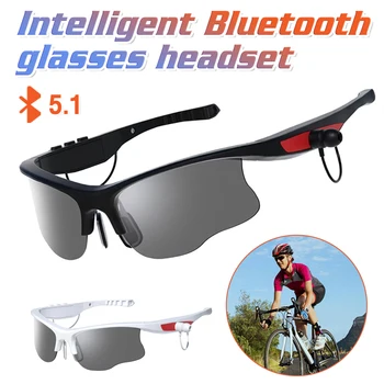 Умные очки Гарнитура Беспроводная связь Bluetooth 5.1 Солнцезащитные очки HD Музыка для звонков Шумоподавление Спорт на открытом воздухе Вождение Наушники Очки
