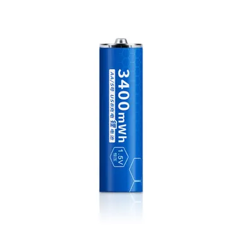 Doublepow 1,5 В постоянного давления AA3400mWh Литиевая аккумуляторная батарея большой емкости USB Быстрая зарядка микрофона Камеры