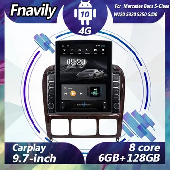 Fnavily Android 10 автомагнитола для Mercedes Benz S-Class W220 S320 S350 S400 видео DVD-плеер радио автомобильные стереосистемы навигация GPS DSP