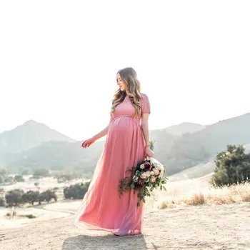 Новое элегантное платье для беременных Женское Длинное платье для фотосессии во время беременности Кружевное платье для беременных Женская одежда Реквизит для фотосъемки