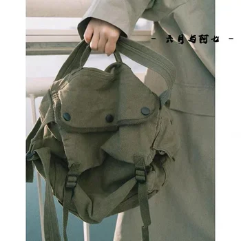 Винтажный рюкзак унисекс Backapck, женская сумка для книг в мягкой обложке на молнии большой емкости, простая сумка для девочек