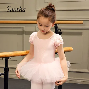 Платье-пачка для маленьких девочек Sansha, детская тюлевая юбка принцессы, балетный танцевальный костюм с перекрестной спинкой 68AG0010MN