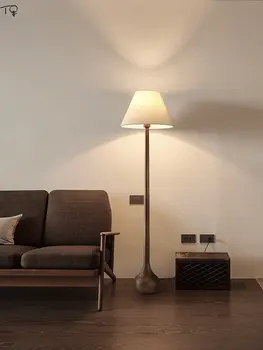 Дизайнерская вертикальная настольная лампа из массива дерева в скандинавском минимализме LED E27, угловой диван для кабинета, стоячая лампа для гостиной/модельной комнаты, магазин вилл
