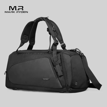 Мужская черная сумка Mark Ryden, дорожная сумка, водонепроницаемая дорожная сумка большой емкости, многофункциональные повседневные сумки через плечо