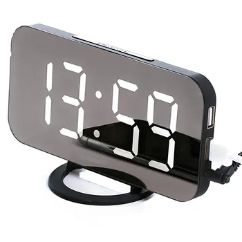 Цифровой будильник - стильные светодиодные часы с USB-портом огромный дисплей регулировка яркости дисплея функция s