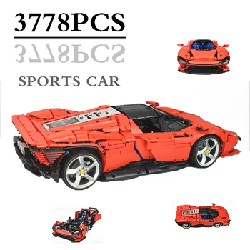 Спортивный автомобиль в наличии Премиум 3778 шт. Развивающих блоков 42143 Модели суперкара, игрушки для сращивания, блоки для подарков на День рождения мальчикам и девочкам