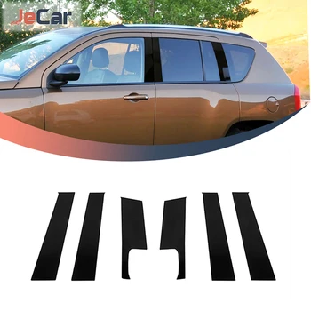 Наклейки для украшения средней стойки окна автомобиля JeCar, Защитная крышка ПВХ для Jeep Compass 2008-2016 Аксессуары для экстерьера автомобиля