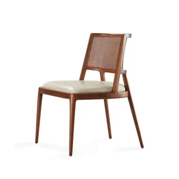 Роскошные Деревянные обеденные стулья Nordic Modern из ротанга, Эргономичные Напольные Обеденные стулья Relax Juegos De Comedor Мебель для прихожей