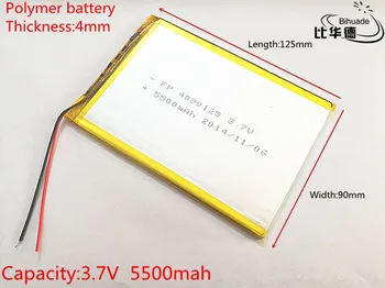 литий-полимерный аккумулятор 3,7 В 4090125 планшетный аккумулятор емкостью 5500 мАч каждый универсальный перезаряжаемый для планшетных ПК 8 дюймов 9 дюймов 10 дюймов