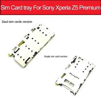 100% Оригинальный лоток для sim-карт Sony Xperia Z5 premium E6853 E6883 Слот для Sim-карт Daul для устройства чтения одной Sim-карты Sony z5 premium