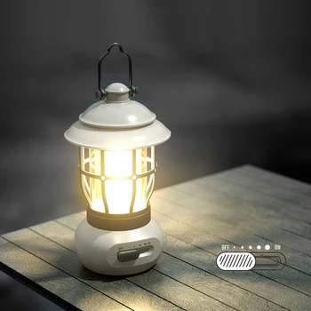 Открытый Портативный Водонепроницаемый фонарь для кемпинга TYPE C LED Перезаряжаемый Подвесной фонарь для палатки, Подвесной фонарь для кемпинга, Ручная лампа