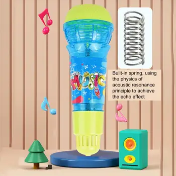 Очаровательный Интересный детский микрофон большого размера, безопасный детский эхо-микрофон, языковой талант, игрушка для детского сада