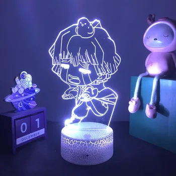 Акриловая лампа 7/16 цветов Аниме Demon Slayer Agatsuma Zenitsu 3D Night light для украшения спальни, подарок для детей, светодиодная прикроватная лампа