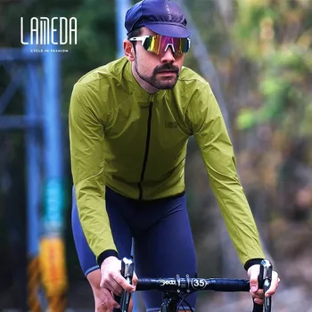 LAMEDA, Мужская велосипедная куртка с двусторонней молнией, ветрозащитные куртки для горных велосипедов, Дышащие Велосипедные куртки, портативные При коротких ветрах