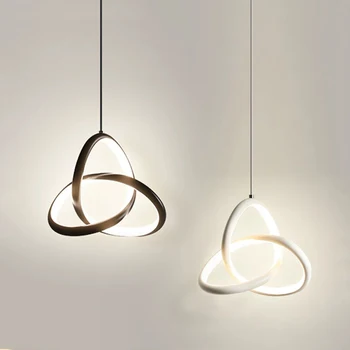 Современные светодиодные прикроватные светильники для спальни дизайнерское креативное кольцо гостиная кабинет бытовая подвесная лампа декоративные светильники