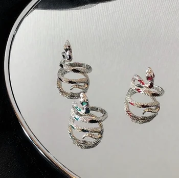 Модные ювелирные изделия темпераментное кольцо в форме змеи для женщин, ретро аксессуары высококачественное открывающееся регулируемое женское кольцо