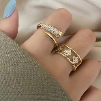 Высококачественное модное классическое популярное кольцо с цирконием, женские ювелирные изделия