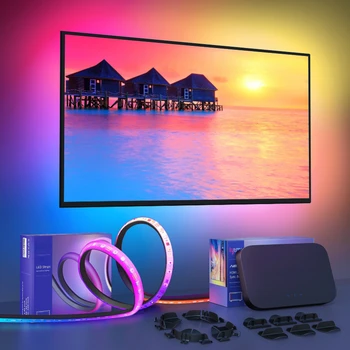 Оптовая продажа светодиодных подсветок для телевизоров с погружным рассеянным светом, блока синхронизации HDMI с полосками подсветки телевизора