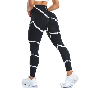 Полосатые Леггинсы, Бесшовные штаны для йоги, фитнес-женские Эластичные спортивные брюки для бега с высокой талией, Тренировочные брюки для девочек из спортзала 2023 года выпуска