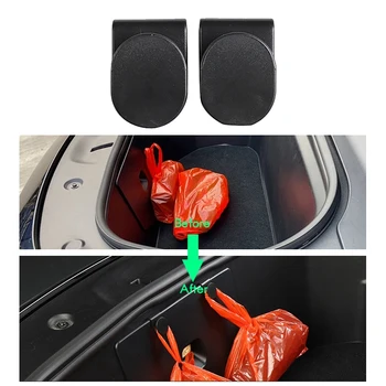 Держатель крючка для переднего багажника автомобиля с защитой от качания ABS Подвесные Аксессуары для хранения для Tesla Model Y 2020 2021