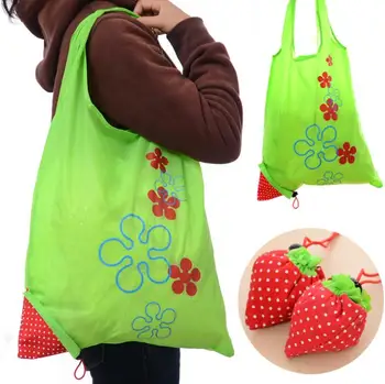 Портативные милые сумки с клубникой, эко-сумка для покупок многоразового использования, складная сумка-тоут, больше цветов