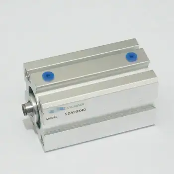Диаметр 20 мм Ход 40 мм Пневматический Компактный Цилиндр Двойного действия SDA20x40