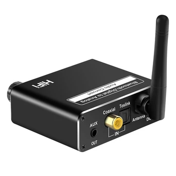 Беспроводной цифро-аналоговый преобразователь ЦАП Bluetooth 5.0 Комплект аксессуаров с дистанционным управлением С поддержкой коаксиального аудиоадаптера USB 3,5 Мм