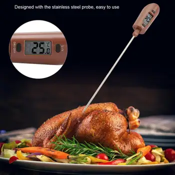 Цифровой кулинарный термометр Силиконовый скребок двойного назначения, Лопаточка, термометр для приготовления пищи, бытовой инструмент для выпечки