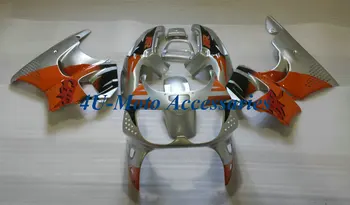 Комплект Мотоциклетных Обтекателей для HONDA CBR900RR 893 96 97 CBR900 RR CBR 900RR 1996 1997 ABS Серебристо-Оранжевый Комплект Кузова
